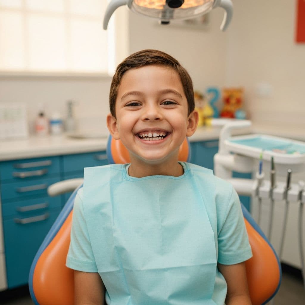 Happy child with healthy smile